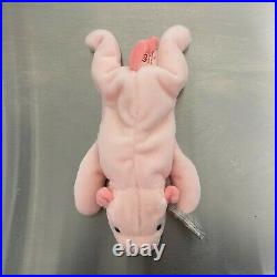 Retired Rare Original 1993 TY Squealer The Pig Beanie Baby Style 4005 PVC
