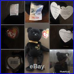 Retired TY Beanie Baby The End Bear. Rare with Errors