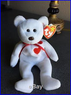 Retired TY Very Rare Beanie Baby Valentino with several errors