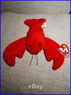 Retired Ty Beanie Babies Pinchers the Lobster 4026 PVC June 19th 1993 RARE