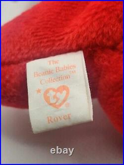 Rover Beanie Baby 1996 Rare & Retired PVC Pellets Tag Errors