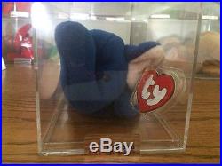 Royal Blue Peanut Ty Beanie Baby Authenticated MWMT MQ Extremely Rare German Tag