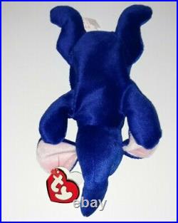 Royal Blue Peanut Ty beanie baby MINT classic original size RARE babies dark tag