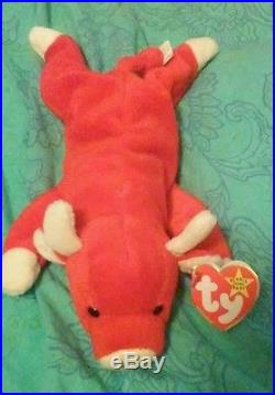 SNORT the BULL! Beanie baby SUPER RARE! 95 RETIRED! PERFECT! CONDITION
