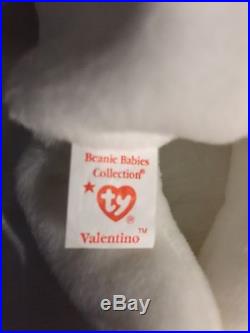 SUPER RARE TY 1993 VALENTINO BEANIE BABY In Case