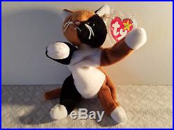 Super Rare Authentic TY Beanie Babies 1998 New Retired Chip PVC Cats Tag Errors