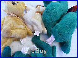 Super Rare Large Wallace15/ 4pc 9 2 Wallace, 1Cashew, 1Huggy, Ty Beanie Babies