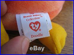 TY BEANIE BABIES, DOODLE, 100% AUTHENTIC and VERY RARE! See further details