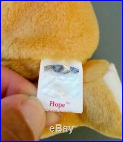 TY BEANIE BABIES HOPE PRAYING BEAR WithTAG ERRORS RARE