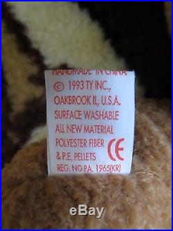 Ty Beanie Babies Very Rare Retired Curly Bear 13-15 Errors Unique Collectible