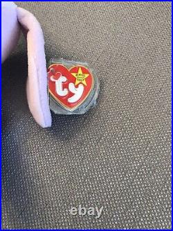 TY BEANIE BABY Floppity 1996 RARE With Major Facial and Spelling Errors