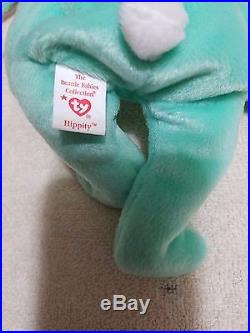 TY BEANIE BABY HIPPITY 1996 Extremely Rare, Under-inked Misprint, With Errors