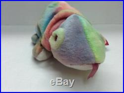TY BEANIE BABY Rainbow the chameleon October 14th 1997 with error BNWT RARE