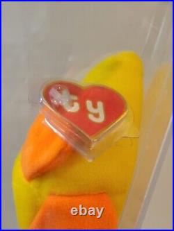 TY BEANIE QUACKERS WithO WINGS 1st GEN. ULTRA RARE, GREAT TAGS! TBB AUTHENTICATED
