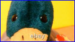 TY Beanie Babies 1997 1998 Jake the Drake Retired Rare Errors Red Stamped Tag