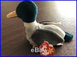 TY Beanie Babies 1997 1998 Jake the Duck Retired Rare Errors Stamp Tag