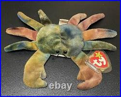 TY Beanie Babies Claude the Crab. 1996 PVC Pellets. RARE