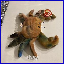 TY Beanie Babies Claude the Crab Rare Version with Errors mint condition #4083