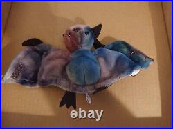 TY Beanie Babies Collection Toy Batty (4035) rare Retired Tag error 1996/1998