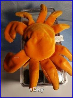 TY Beanie Babies DIGGER the CRAB RARE 1st Gen Tush Tag PVC Best Holiday Deals