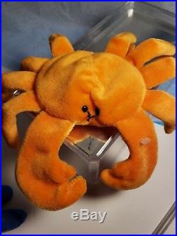 TY Beanie Babies DIGGER the CRAB RARE 1st Gen Tush Tag PVC Best Holiday Deals