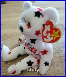 TY Beanie Babies Rare Retired Glory with Numbered Tush Tag and Tag Errors