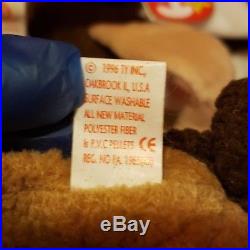 TY Beanie Babies SUPER RARE Retired TUFFY w (ALL CAPS) Error PVC 1ST EDITION