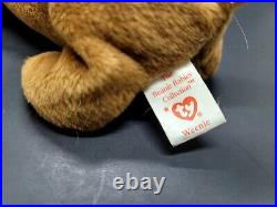 TY Beanie Babies Weenie the Dachshund Dog 1995 Super Rare TAG ERROR ODDITY