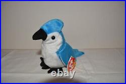TY Beanie Baby 1997 Rocket The Blue Jay with Rare Tag Errors
