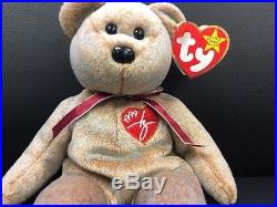 TY Beanie Baby 1999 Signature Bear RARE'Teddy' NEW WITH Tags Retired