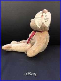 TY Beanie Baby 1999 Signature Bear RARE'Teddy' NEW WITH Tags Retired