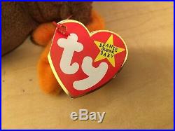 TY Beanie Baby CHOCOLATE THE MOOSE Rare/Retired ERROR Birthday Apr 27 1993 JKT11