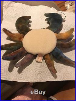 TY Beanie Baby CLAUDE The Crab, Extremely Rare, Retired With Errors/ Rarities