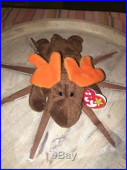 TY Beanie Baby Chocolate the Moose Rare With Errors & PVC Pellets