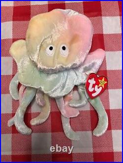 TY Beanie Baby Goochy Jellyfish Retired Rare with tag errors 1998 1998
