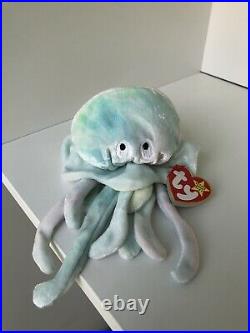TY Beanie Baby Goochy Jellyfish Retired Rare with tag errors 1998 1999