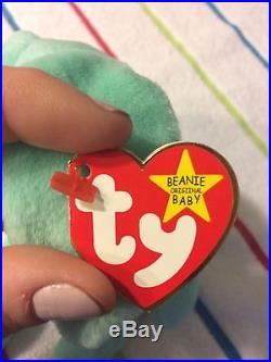 TY Beanie Baby Hippity Rare with multiple tag errors and P. V. C. Pellets