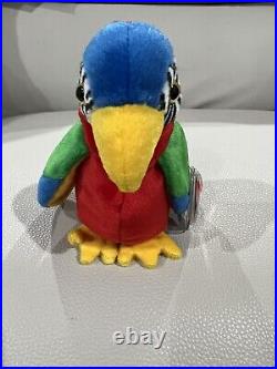 TY Beanie Baby Jabber Parrot Retired Tag Errors Rare Plush Stuffed Animals 1997