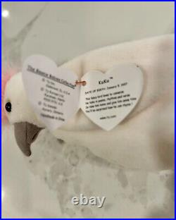 TY Beanie Baby Kuku the Cockatoo ERRORS RARE RETIRED Bird 1997 1998