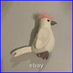 TY Beanie Baby Kuku the Cockatoo TAG ERRORS RARE RETIRED 1997 1998 Mint