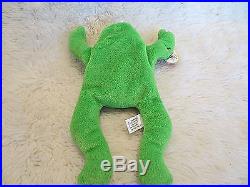 TY Beanie Baby Original LEGS the Frog 1993 PVC RARE