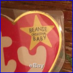 TY Beanie Baby Peace Bear With Tag Errors Rare 1996