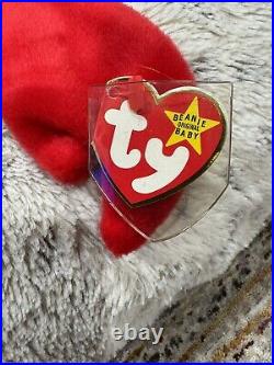 TY Beanie Baby Pinchers 1993 With Very Rare Tag Errors! And Has A Tag Case