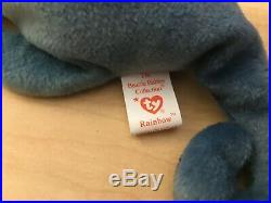TY Beanie Baby RAINBOW IGGY Rare/Retired ERROR Birthday Oct 14 1997 JKT11