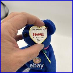 TY Beanie Baby RARE 1998 Clubby Bear With Errors Tush Tag Stamped