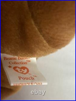 TY Beanie Baby Rare Retired Pouch. PVC. 1996. Mint Condition