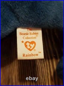 TY Beanie Baby Rare Retired with Tag Errors 1997 Rainbow made withPVC pellets