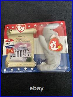 TY Beanie Baby Righty The Elephant 1996 New in Package RARE