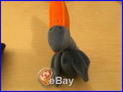 TY Beanie Baby SCOOP THE PELICAN Rare/Retired Vintage Birthday July 1 1996 JKT11