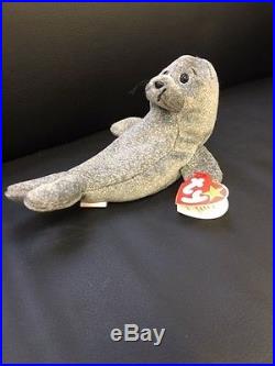 TY Beanie Baby Slippery The Seal Extremely RARE 1998 Retried TAG ERROR NEW